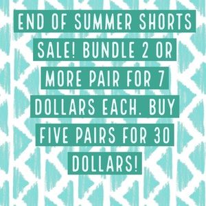 End of summer shorts sale!
